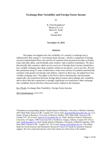 Exchange-Rate Variability and Foreign Factor Income