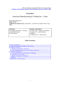 American Manufacturing & Trading Inc. v Zaire