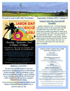 French Creek Golf Club Newsletter September Edition