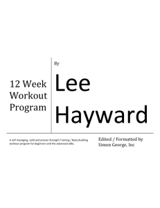 12 Week Workout Program