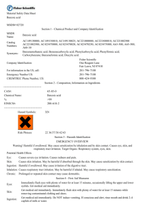 Material Safety Data Sheet Benzoic acid MSDS# 02720 Section 1