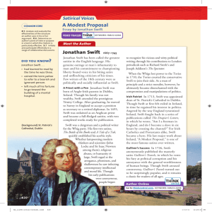 A Modest Proposal Jonathan Swift 1667–1745