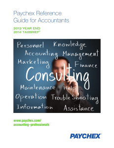 Paychex Reference Guide for Accountants