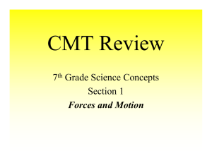 7th Grade Science Concepts Section 1 1 Forces and Motion