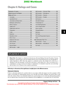 2002 Chapter 6 - Rulings and Cases - University of Illinois Tax School