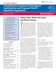 comprehensive analysis of final repair/capitalization and