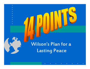 Wilson's Plan for a Lasting Peace