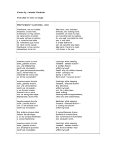 Poems by Antonio Machado translated by chris cavanagh