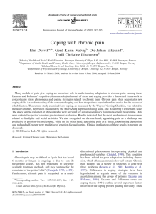 Coping with chronic pain