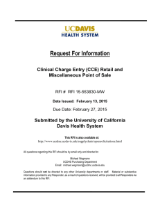 request for information - UC Davis Health System