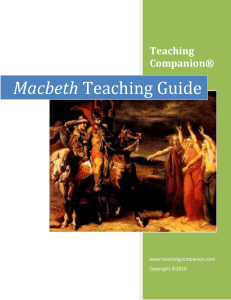 Macbeth Teaching Guide