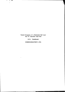 Natural Frequency of a Horizontal Soil Layer Part II: Saturated Sand