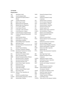 Acronyms - State Bank of Pakistan