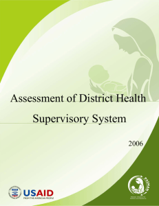 Assessment of District Health Supervisory System