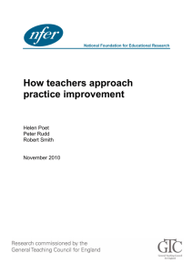 How teacher approach practice improvement