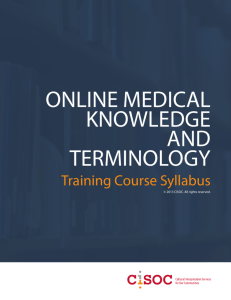 ONLINE MEDICAL KNOWLEDGE AND TERMINOLOGY