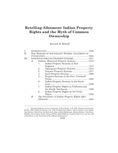 Retelling Allotment: Indian Property Rights and the Myth of Common