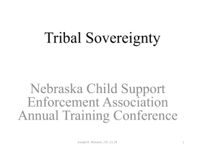 Tribal Sovereignty - Nebraska Child Support Enforcement Association