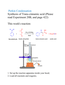 Perkin Condensation Synthesis of Trans