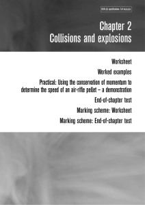 Chapter 2 Collisions and explosions