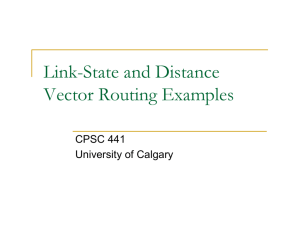 Link-State and Distance Vector Routing Examples