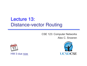 A CSE 123 – Lecture 13: Distance