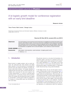 A bi-logistic growth model - Department of Computer Science and