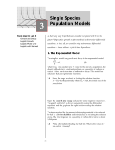 Lab 3 Single-Species Population Models