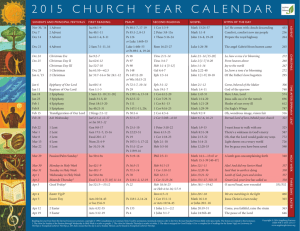 2015 church year calendar