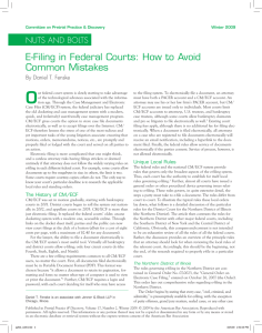 E-Filing in Federal Courts: How to Avoid Common