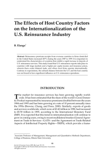 The Effects of Host Country Factors on the Internationalization of the