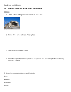 22 Ancient Greece & Rome Test Study Guide