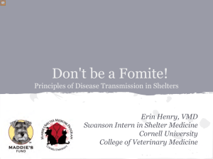 Don't be a Fomite! Principles of Disease Transmission in Shelters