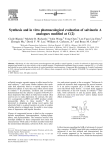 Synthesis and in vitro pharmacological evaluation of salvinorin A