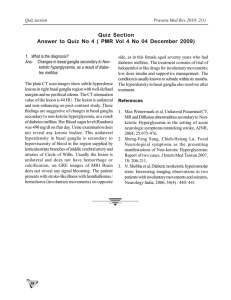 Answer to Quiz No 4 ( PMR Vol 1 No 04 December 2009)