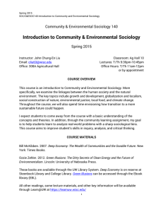 C&E Soc 140: Introduction to Community and Environmental