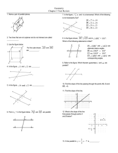 Geometry Chapter 3 Test Review ||