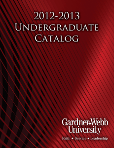 Undergraduate Catalog 2012-2013 - Gardner