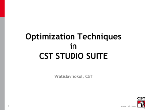 Optimization Techniques in CST STUDIO SUITE
