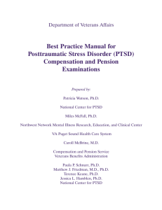 Best Practice Manual for Posttraumatic Stress Disorder (PTSD)