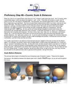 Proficiency Step #6---Cosmic Scale & Distances