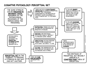 Cognitive Psychology: Perceptual Set