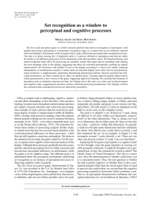 Set recognition as a window to perceptual and cognitive