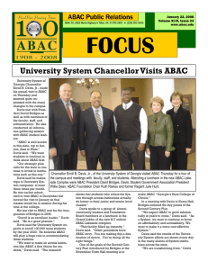 University System Chancellor Visits ABAC