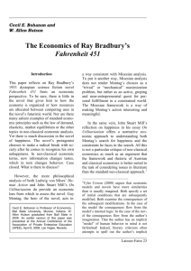 The Economics of Ray Bradbury's Fahrenheit 451