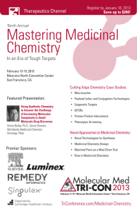 2013 Mastering Medicinal Chemistry Brochure
