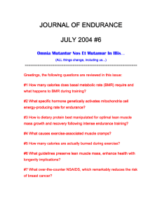 Journal Of Endurance July 2004