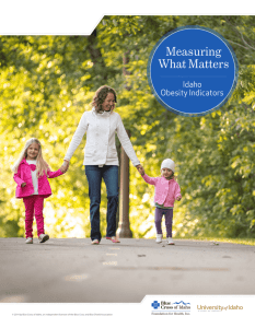 the full Measuring What Matters, Idaho Obesity Indicators
