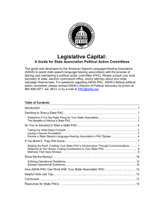 A Guide for State Association Political Action Committees