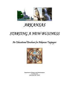 Arkansas - Starting a New Business